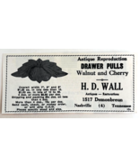 1961 HD Wall Antique Drawer Pulls Advertisement Nashville Tennessee F14D - $28.11 CAD