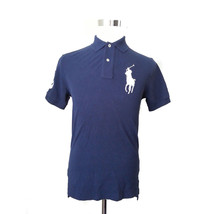 POLO Ralph Lauren men polo short sleeve size S navy blue cotton shirt big pony - £42.50 GBP