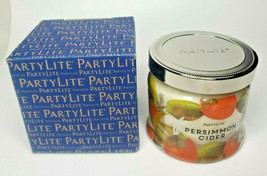 PartyLite 3-Wick Jar Candle with Lid New In Box Persimmon Cider P1G/P6H/G73938 - £14.93 GBP