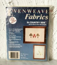 Regency Mills Evenweave Brick Red &amp; Blue 14 Ct Aida Cross Stitch Fabric ... - $6.60