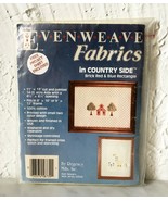 Regency Mills Evenweave Brick Red &amp; Blue 14 Ct Aida Cross Stitch Fabric ... - $9.04 CAD