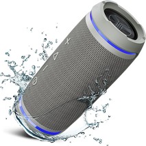 TREBLAB HD77 Gray - Premium Bluetooth Portable Speaker - 360° HD Surround Sound - £92.52 GBP