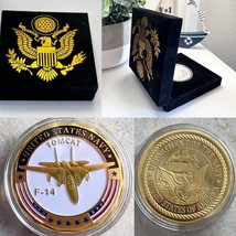 U S NAVY F-14 TOMCAT Challenge Coin with Special Velvet Case - £15.50 GBP