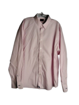 Untuckit Long Sleeve Button Down Shirt Pink White Vertical Stripe Mens Size XXL - £14.86 GBP