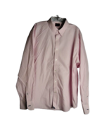 Untuckit Long Sleeve Button Down Shirt Pink White Vertical Stripe Mens S... - £14.79 GBP