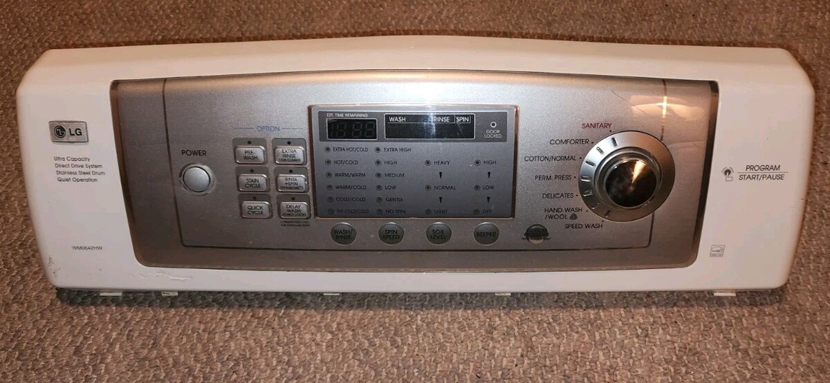 Lg Washer WM0642HW/01 Control Panel Assembly Board Knob Powers Up - $169.99