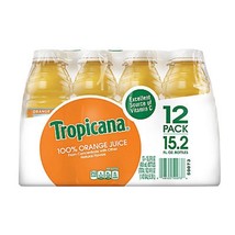 Tropicana 100% Orange Juice Multi-Pack, 12 pk./15.2 fl. oz. NO SHIP TO CA - $30.81