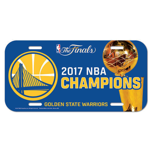 Primary image for Golden State Warriors 2017 NBA Finals Champions Plastic License Plate Tag