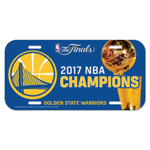 Golden State Warriors 2017 NBA Finals Champions Plastic License Plate Tag - £7.02 GBP