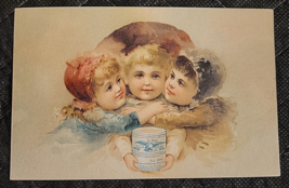 Victorian Trading Card Hugging Children Eagle Brand Condensed Milk Recipes - £6.00 GBP