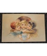 Victorian Trading Card Hugging Children Eagle Brand Condensed Milk Recipes - £6.00 GBP