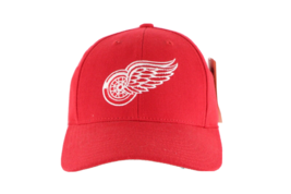 NOS Vintage American Needle Detroit Red Wings Hockey Strapback Hat Cap Red NHL - £29.23 GBP
