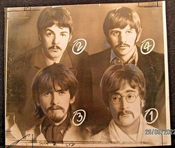 The Beatles : (Rare Vintage British Photo) With Stamp,Back Of Photo (Classic) - $395.99