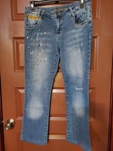 AB Women&#39;s Studded Distressed Jeans Pants Size 12 Vintage - £9.28 GBP