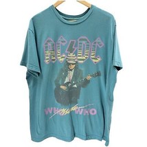 AC/DC Retro Concert Tee Women&#39;s Size XXL Teal Who made Who 1986 - £12.05 GBP