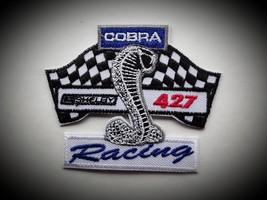 AC COBRA  SHELBY RACING CLASSIC CAR EMBROIDERED PATCH  - £3.91 GBP