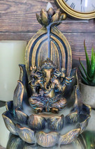 Hindu Elephant God Ganesha On Lotus Throne Backflow Cone Incense Burner ... - $29.99