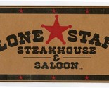 Lone Star Steakhouse &amp; Saloon Menu 1993 Legend of Rosita and Kincade - £14.09 GBP