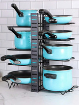 Iron Pot Storage Rack, Daily Black Foldable Detachable Storage Rack For Kitchen - £21.65 GBP+