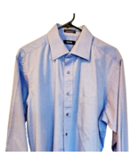 Men&#39;s Blue Izod Long Sleeve Dress Shirt Size Large 16 1/2 34/35 English ... - £6.28 GBP