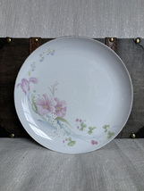 Couture Fine China Pretty Bouquet salad or Dessert Plat with Pink Flower... - £11.99 GBP