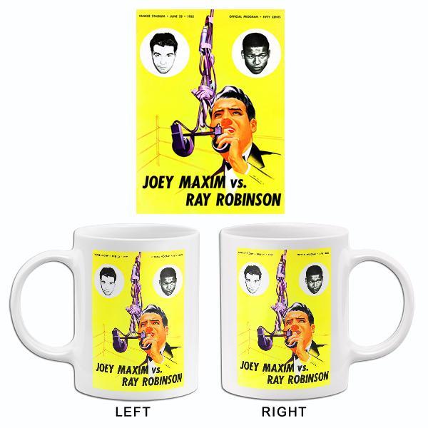 Joey Maxim vs Sugar Ray Robinson - 1952 - Yankee Stadium - Fight Promotion Mug - $23.99 - $27.99
