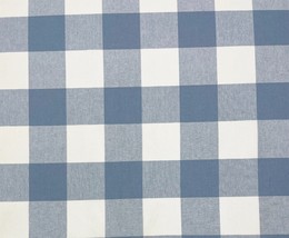 Ballard Designs Buffalo Check Cornflower Blue White Multiuse Fabric By Yard 54&quot;W - £15.97 GBP
