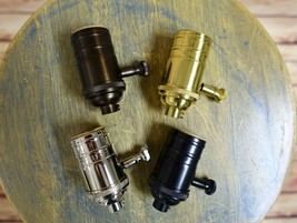 Solid Brass Adjustable Light Socket, Vintage Industrial Lamps, Full Range - $17.72