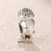 925 Sterling Silver Disney Snow White’s Bird Charm With Clear CZ  - £13.42 GBP