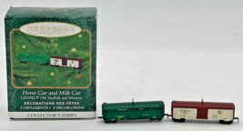 2000 Hallmark Horse Car &amp; Milk Car- Lionel 746 Norfolk &amp; Western Ornaments U31 - £10.38 GBP