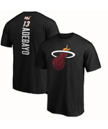Fanatics black short sleeve t-shirt Miami Heat Bam Adebayo Name Number N... - £30.13 GBP