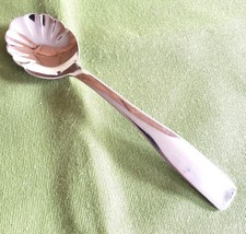 Cooks Stainless Sugar Spoon Capri Pattern 5 5/8&quot; Plain Glossy Oar Handle       - £5.53 GBP