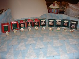 Hallmark Mini Old English Village 1988~1997 Complete Series Lot Of 10 Ornaments - £46.40 GBP