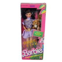 Vintage 1988 Animal Lovin Nikki Barbie Doll In Original Box # 1352 Mattel New - £44.07 GBP
