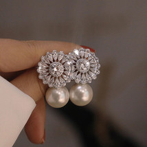 Imitation Pearl Delicate Women Stud Earrings Female for Party Fine Gift Jewelry - £22.77 GBP