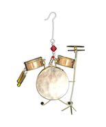 Drumset Instrument Metal Christmas Tree Ornament 4 Inch Fair Trade Multi... - $33.98