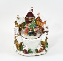 Christmas Musical Box &quot;Carolers In The Village&quot; 5.75&quot;  Works Vintage - £19.65 GBP