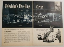 1950 Magazine Photos 4-Page Article Television&#39;s Five Ring Circus TV Cam... - £9.18 GBP