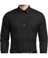 Calvin Klein Men&#39;s Dress Shirt Extra Slim Stretch Black Size M 34-35 15-... - $19.80