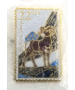 1987 Bighorn Sheep North American Wildlife USPS USA 22 C Stamp Pin March Co VTG - $13.99
