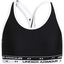 Under Armour Girl&#39;s Cross-Back Solid Sports Bra 1364629-001 Black Size Small - £23.97 GBP