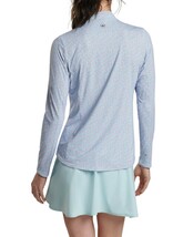 NWT PETER MILLAR Blue Pink Pickleball Long Sleeve Mock Sun Shirt S & L UPF 50 image 3