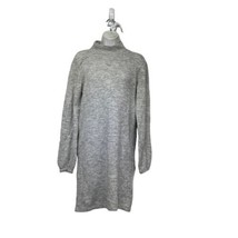 Vila Clothes Vigina gray Long Sleeve Knit Sweater Dress Size XS - $26.72