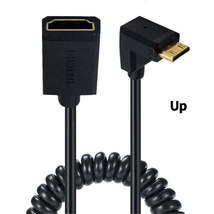 Junsunmay 4K 60Hz Mini Hdmi Male To Hdmi 2.0V Female Spring Cable, Length:2.5m(U - £16.60 GBP