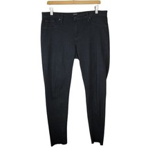Just Black | Black Skinny Jeans with Frayed Cut Off Hem, size 32 womens - $29.02