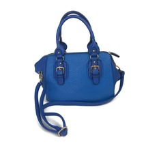 Aldo Women&#39;s Blue Vegan Leather PVC Satchel Handbag Deattachable Strap R... - £26.35 GBP