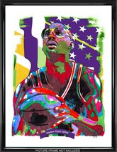 Kareem Abdul Jabbar Los Angeles Lakers Basketball Poster Print Wall Art 18x24 - £21.15 GBP