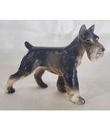 Vintage Gray Schnauzer Figure Figurine Dog  5&quot; x 3 1/2&quot; - £23.59 GBP