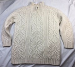 Ralph Lauren Exclusive Hand Knit Cable Worsted Wool Sweater Womens Size ... - $69.29