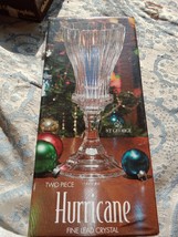 New in Box St George Crystal Two Piece Hurricane Fine Lead Crystal Candl... - $29.69